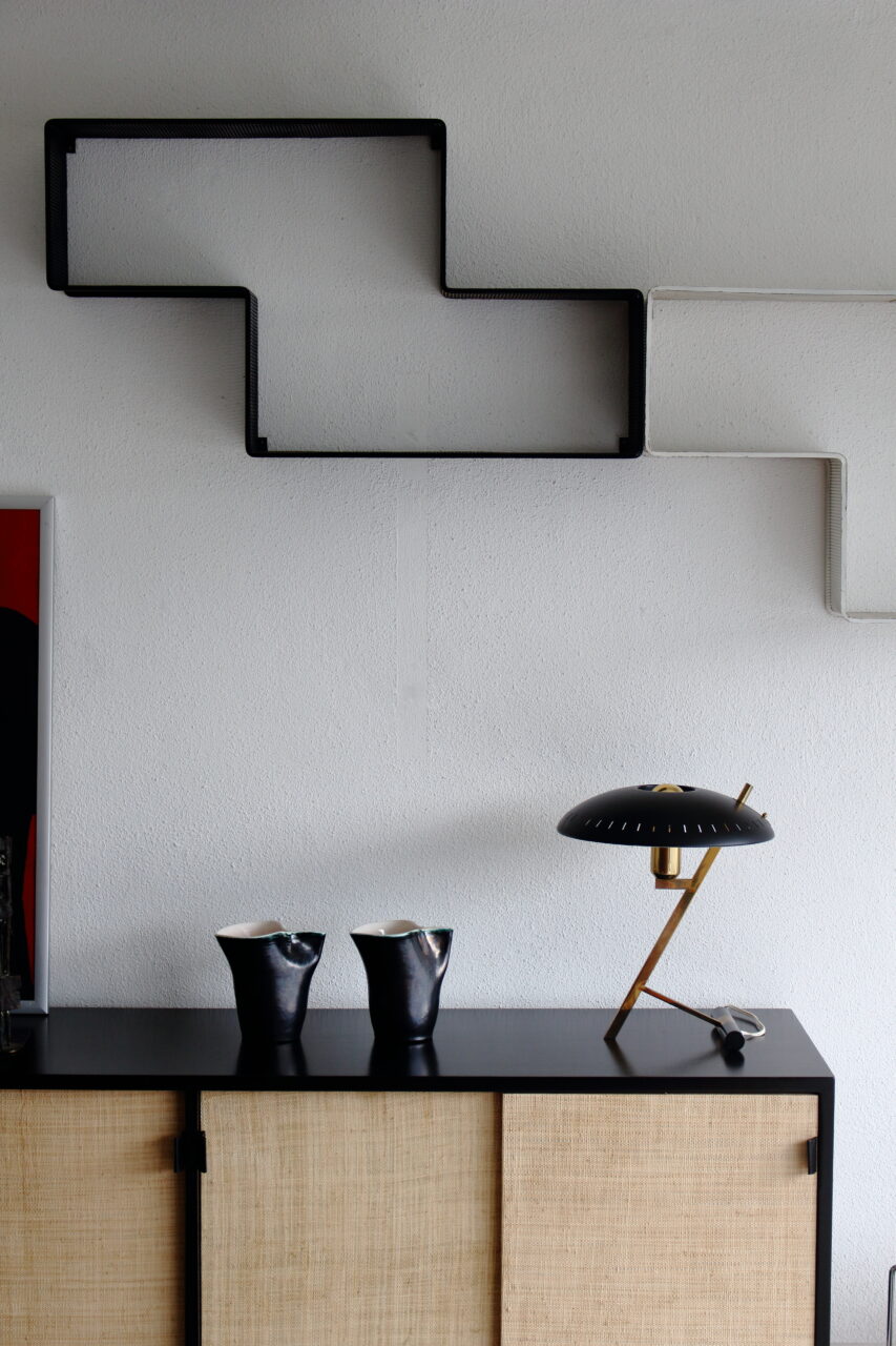 MATHIEU MATÉGOT / ‘DEDAL’ WALL SHELF (BLACK)